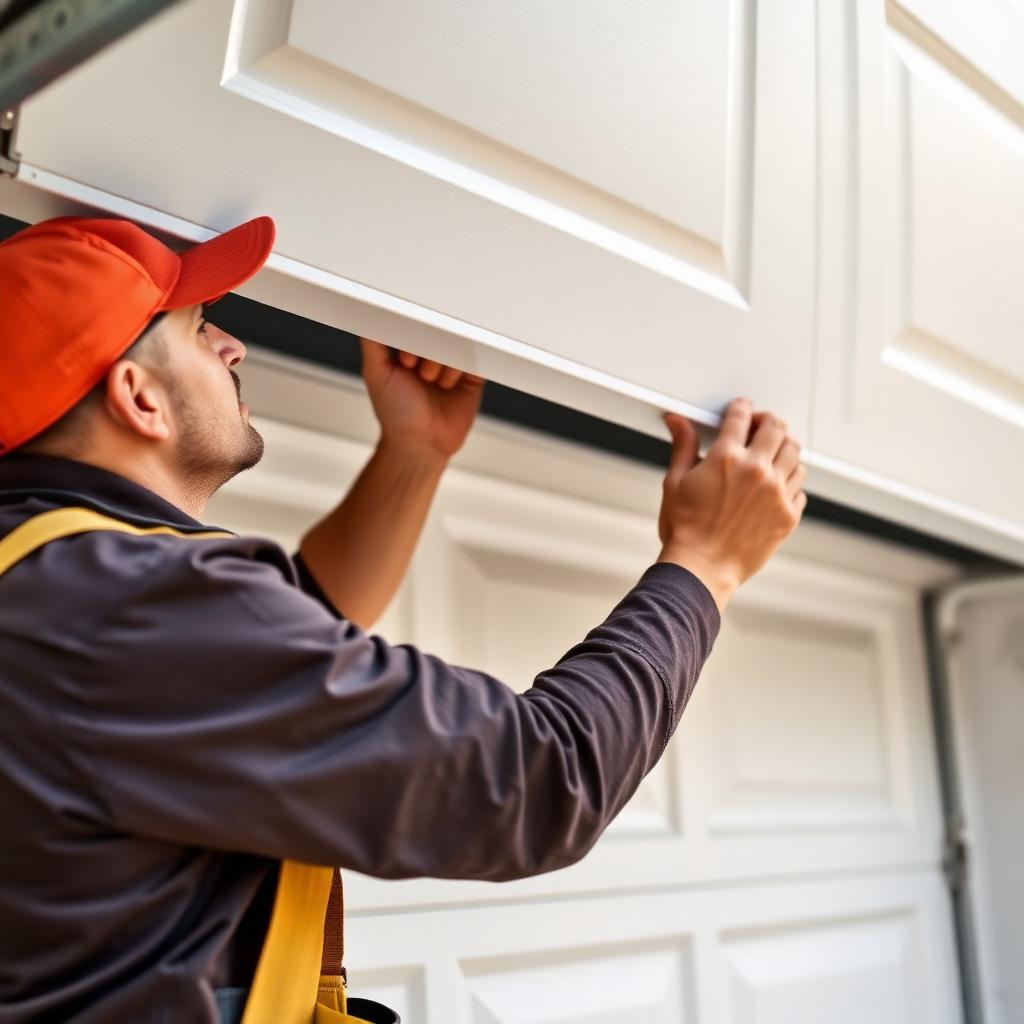 Professional garage door installer at work in Nespelem WA